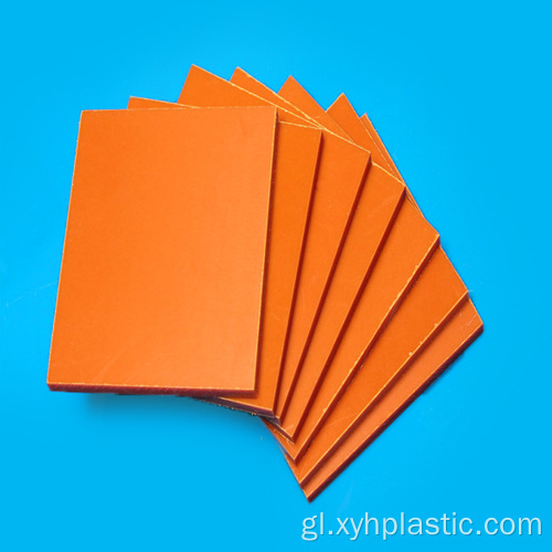 Placa fenólica laminada de papel illante laranxa